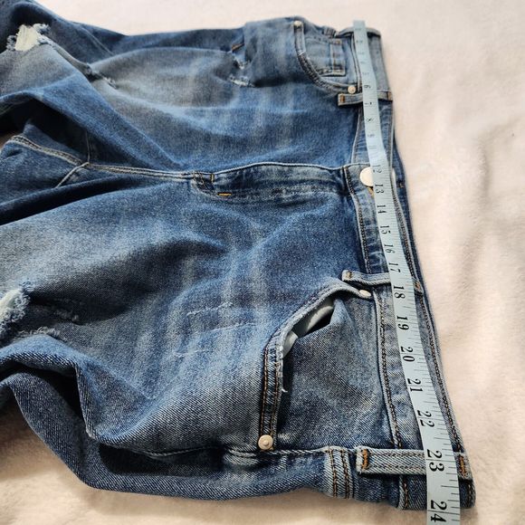 Lane Bryant Crop Jeans Size 24 Girlfriend Crop Jeans Mid Rise Blue B7 - Picture 7 of 11